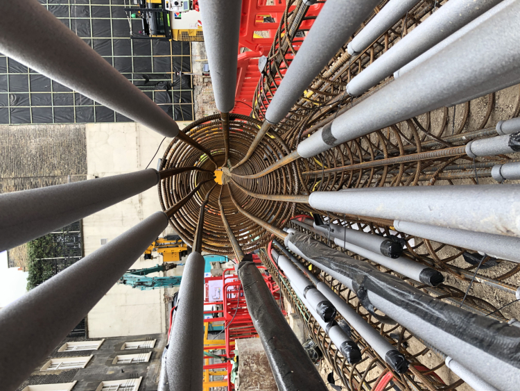 Photo of rebar on a building site